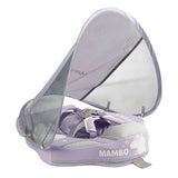 Mambobaby™ ayuda de natación sin aire con capota transparente y arnés, lila y gris