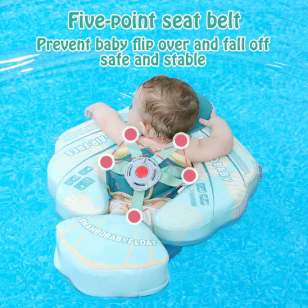 Flotador bebé sin aire Mambobaby™ Avión Explorador – Asiento flotador para bebé con cinturón de 5 puntos y arnés ajustable