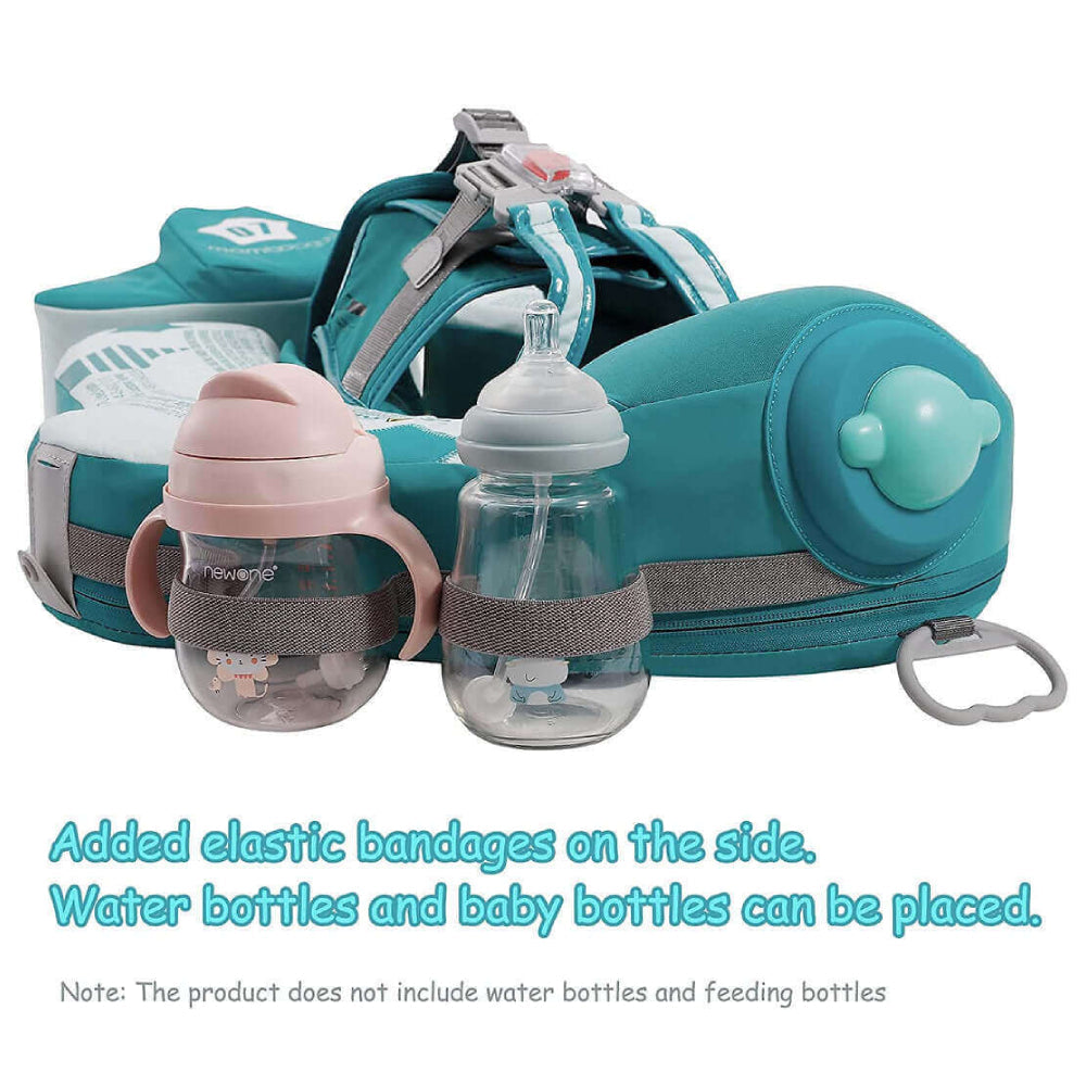 Flotador bebé sin aire Mambobaby™ Avión Explorador – Asiento flotador con arnés, soporte trasero y compartimentos para...