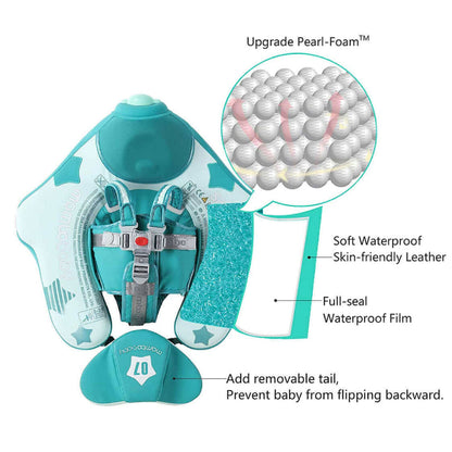 Flotador bebé sin aire Mambobaby™ Avión Explorador – Asiento flotador con paneles y relieve tipo espuma, cola desmontable...