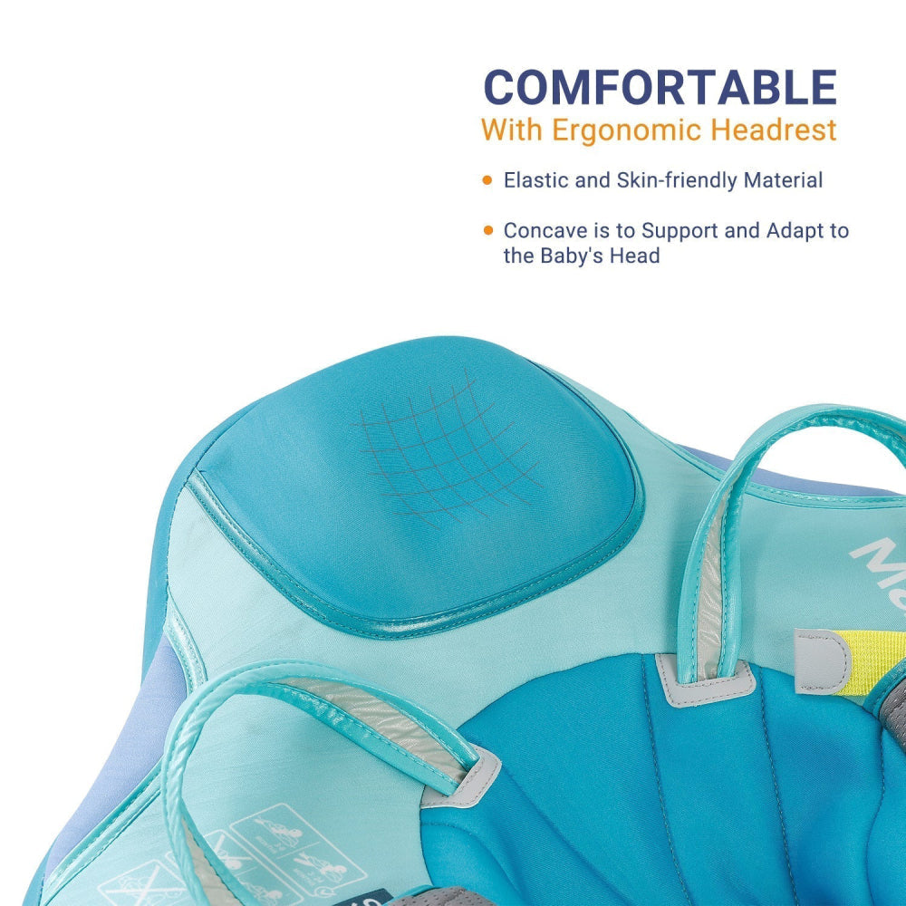 Mambobaby™ ayuda para nadar sin aire turquesa con reposacabezas ergonómico