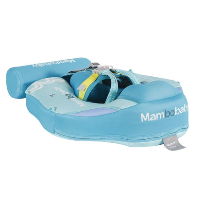 Ayuda de natación sin aire Mambobaby™ turquesa con arnés amarillo y correas