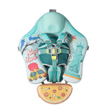 Flotador bebé sin aire Mambobaby™ Nueva York – Ayuda flotación infantil con techo UV y arnés acolchado, diseño “New York”