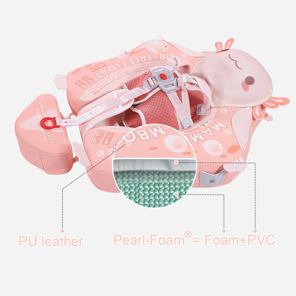 Flotador bebé sin aire Mambobaby™ Salamandra – Ayuda de natación para bebé sin aire: capas PU y espuma Pearl-Foam/Foam+PVC