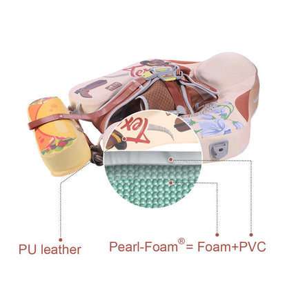 Flotador bebé sin aire Mambobaby™ Texas – Ayuda de natación con relleno tipo espuma y correas; vista del material interior.