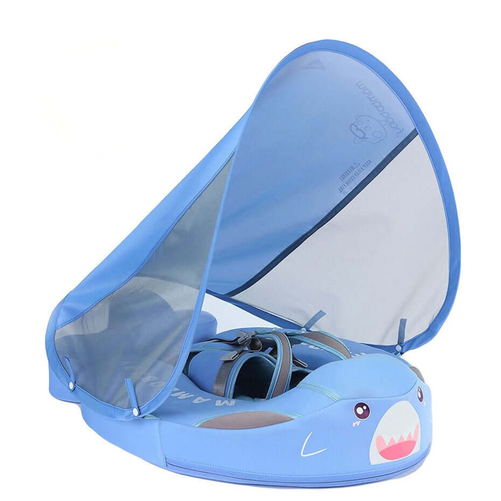 Flotador bebé sin aire Mambobaby™ Tiburón – Asistencia de natación sin aire con motivo de tiburón, color azul