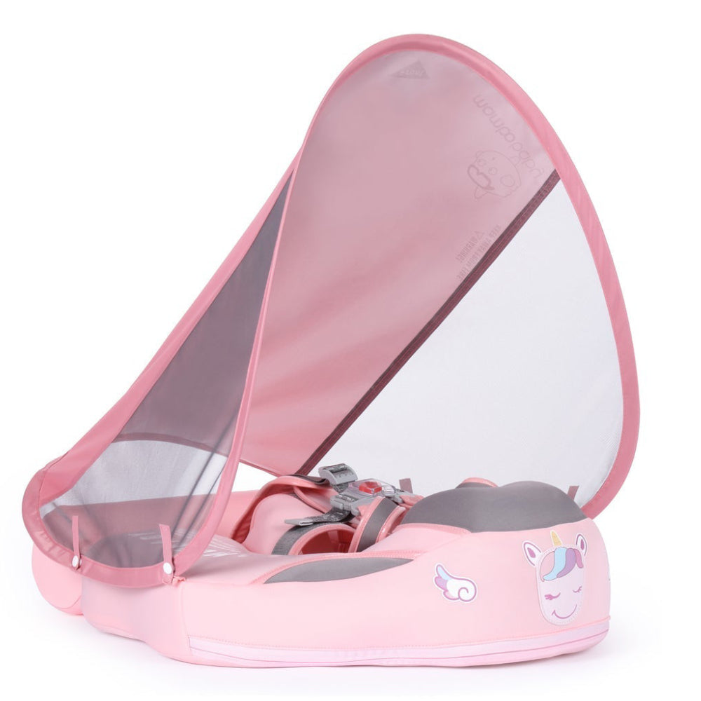 Mambobaby™ ayuda de natación sin aire con capota rosa y arnés, color rosa claro
