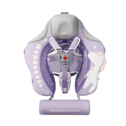 Mambobaby™ chaleco flotador sin aire lila con arnés frontal y barra de espuma