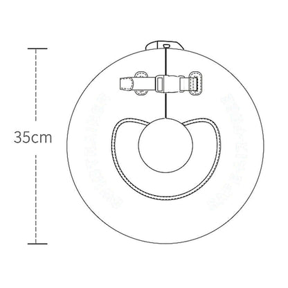 Flotador de cuello bebé sin aire Mambobaby™ Barcos – Esquema del aro de natación sin aire para el cuello con correa y...