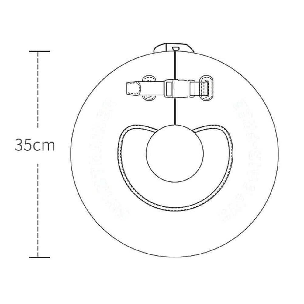 Flotador para el cuello Mambobaby™ Spa sin aire, diagrama de la sujeción