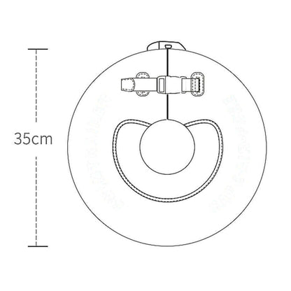 Flotador para el cuello Mambobaby™ Spa sin aire, diagrama de la sujeción