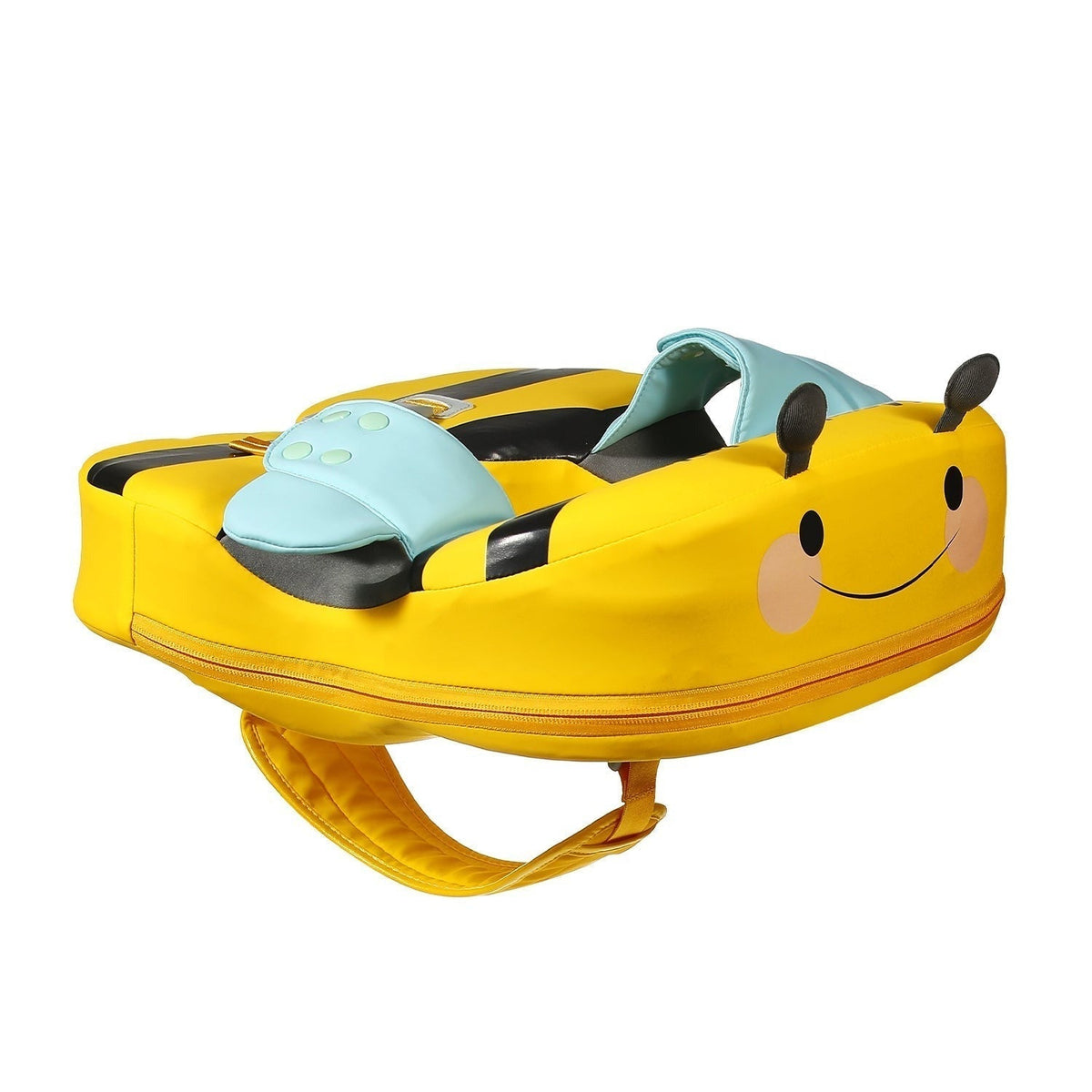 Flotador de hombros bebé sin aire Mambobaby™ Abeja – Flotador de hombros sin aire con diseño de abeja, amarillo y azul claro