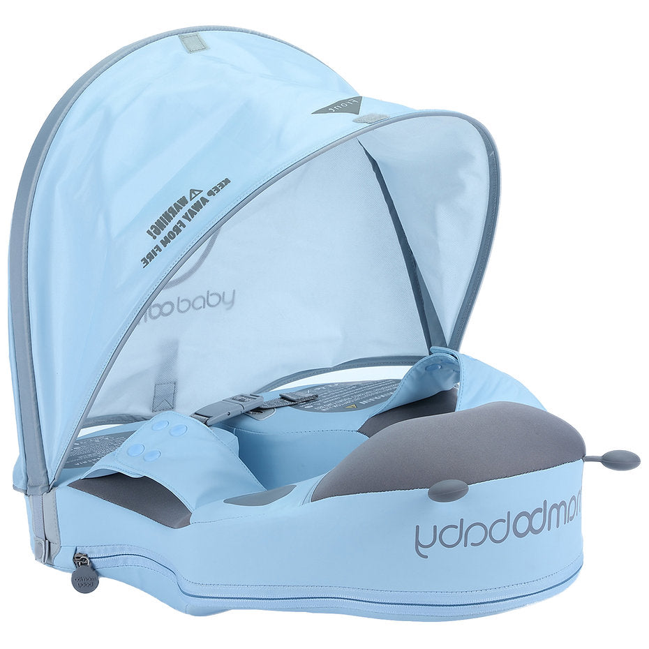 Flotador de hombros sin aire Mambobaby™ Mariquita – Ayuda para nadar sin aire azul cielo con capota transparente y...