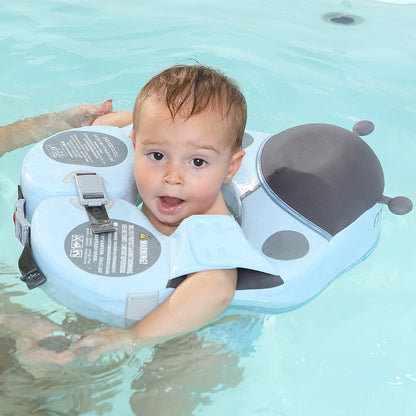 Flotador de hombros sin aire Mambobaby™ Mariquita – Ayuda para nadar sin aire azul cielo con correas y capota, bebé...