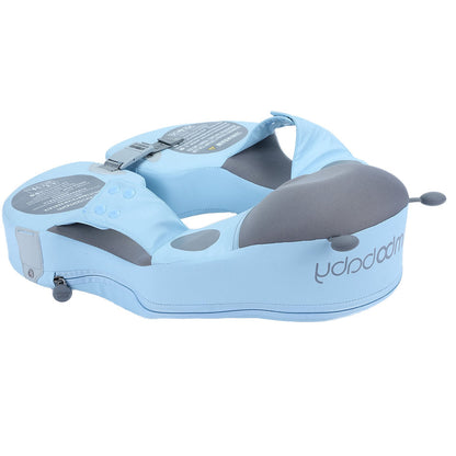 Ayuda de natación sin aire Mambobaby™ con capota azul claro y flotadores grises