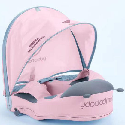 Ayuda de natación sin aire Mambobaby™ con capota rosa y flotadores grises (12-36 m)
