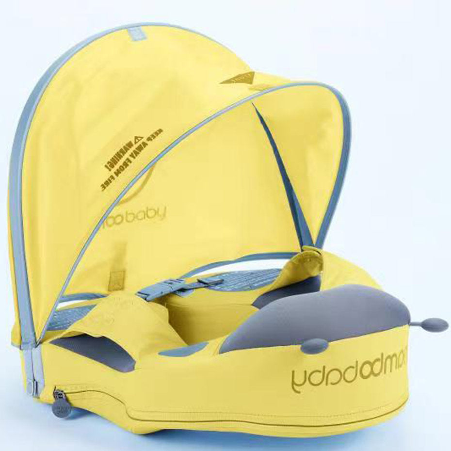 Ayuda de natación sin aire Mambobaby™ con capota amarilla y flotadores grises (12-36 m)