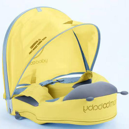 Ayuda de natación sin aire Mambobaby™ con capota amarilla y flotadores grises (12-36 m)