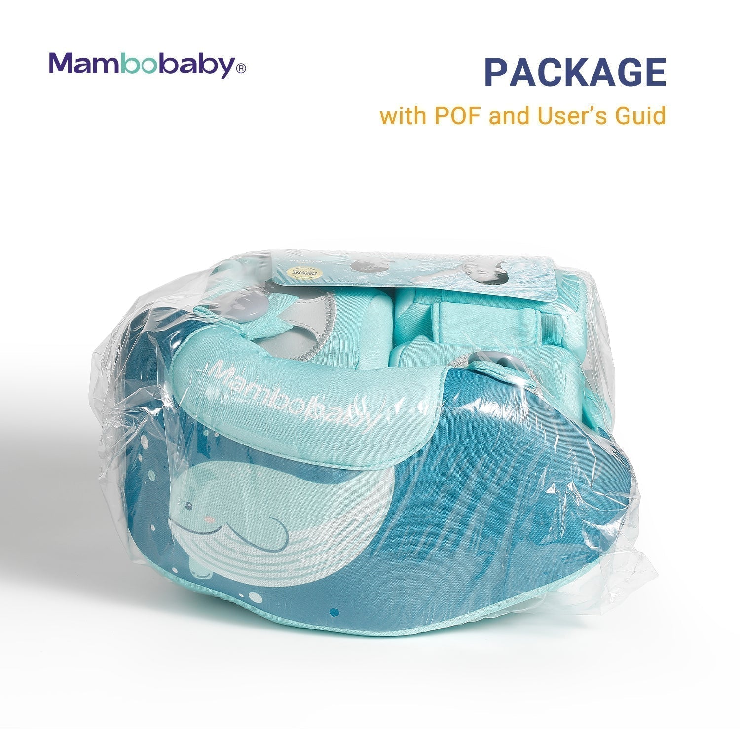 Ayuda de natación Mambobaby™ azul empaquetada en bolsa transparente